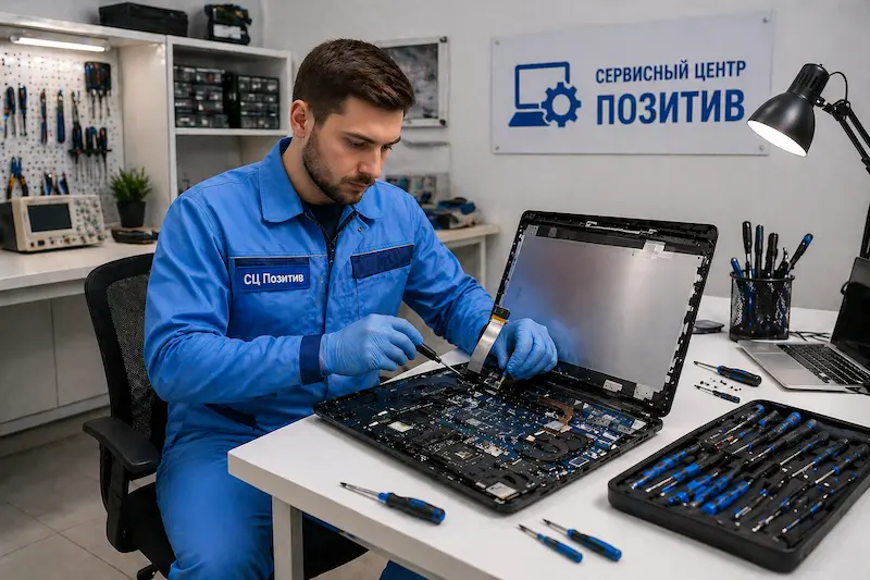 Замена шлейфа матрицы ноутбука в Зеленодольске