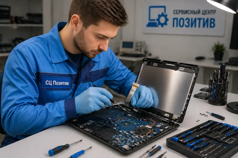 Ремонт шлейфа матрицы ноутбука в Зеленодольске