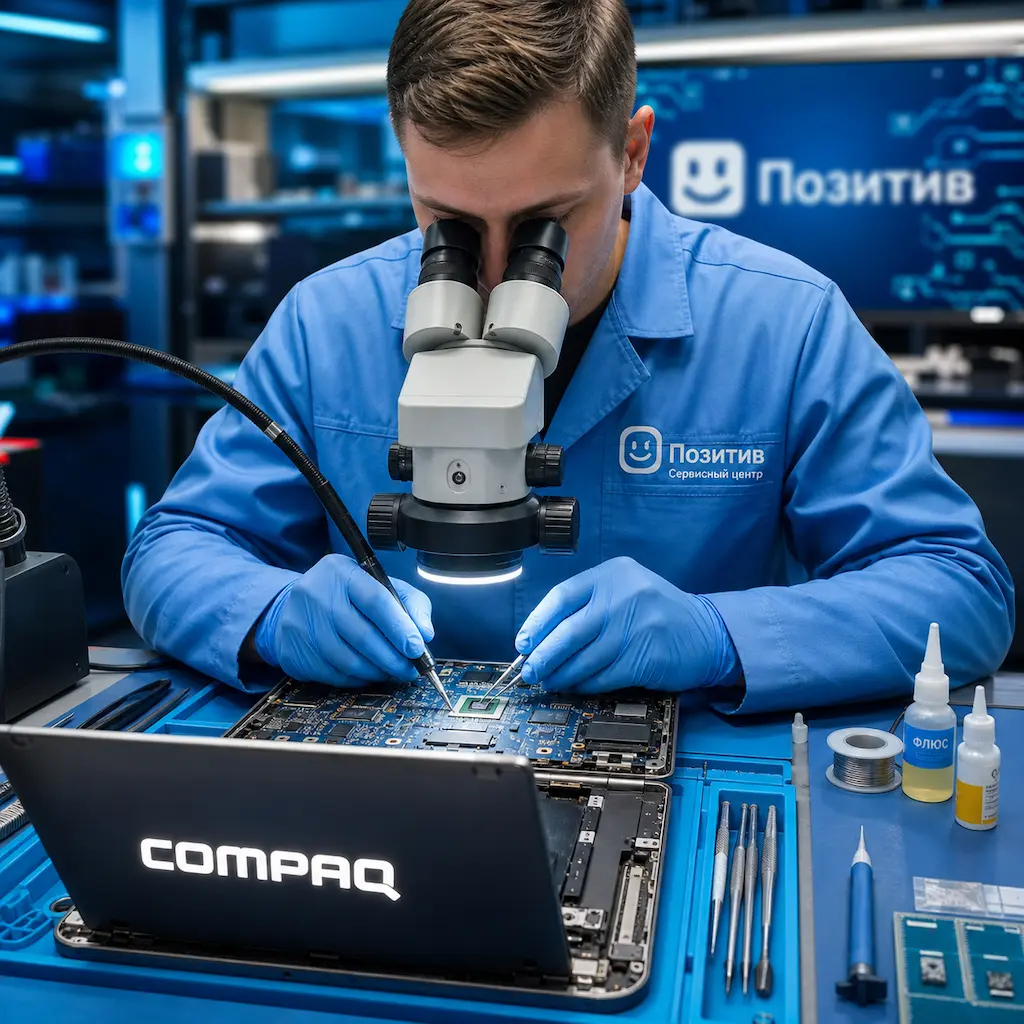 Замена видеокарты ноутбука Compaq в Зеленодольске