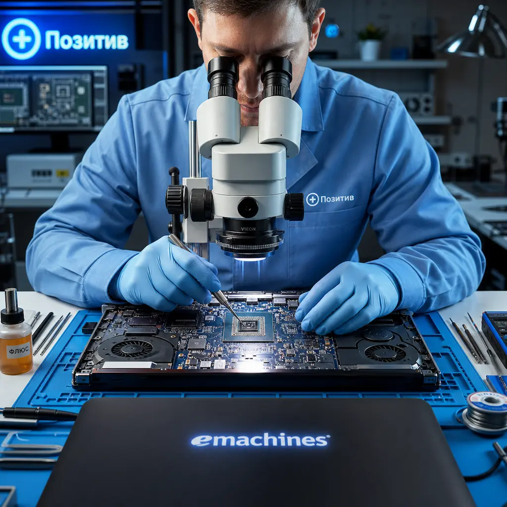 Замена видеокарты ноутбука Emachines в Зеленодольске
