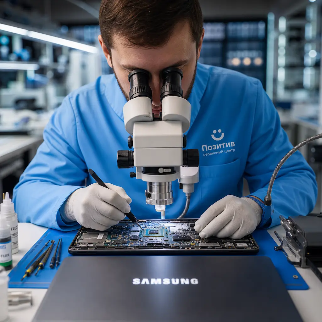 Замена видеокарты ноутбука Samsung в Зеленодольске