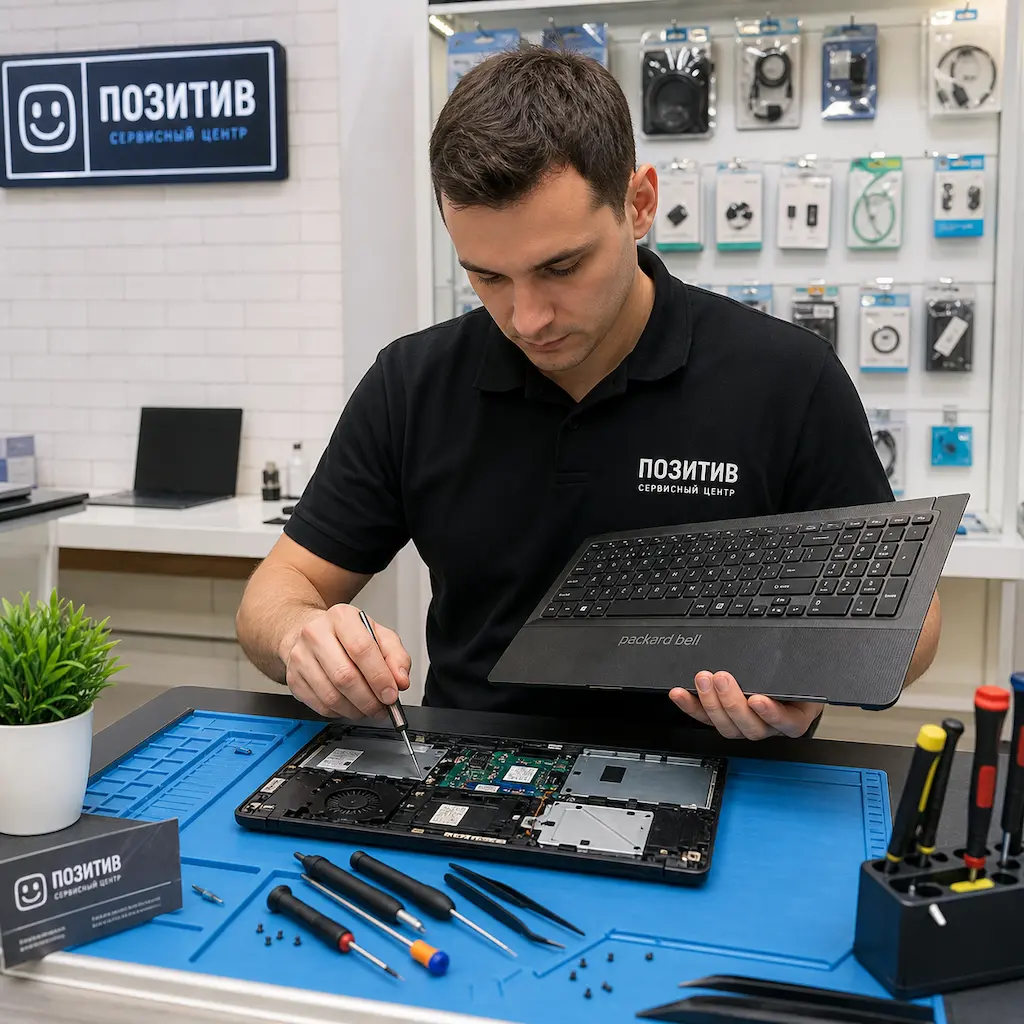 заменить клавиатуру на ноутбуке Packard Bell в Зеленодольске