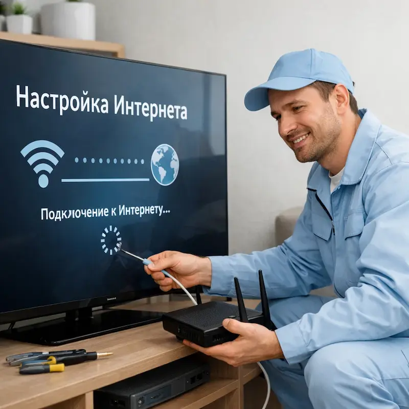 Настройка интернета на ТВ в Зеленодольске