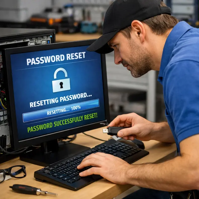 Сброс пароля от компьютера в Зеленодольске