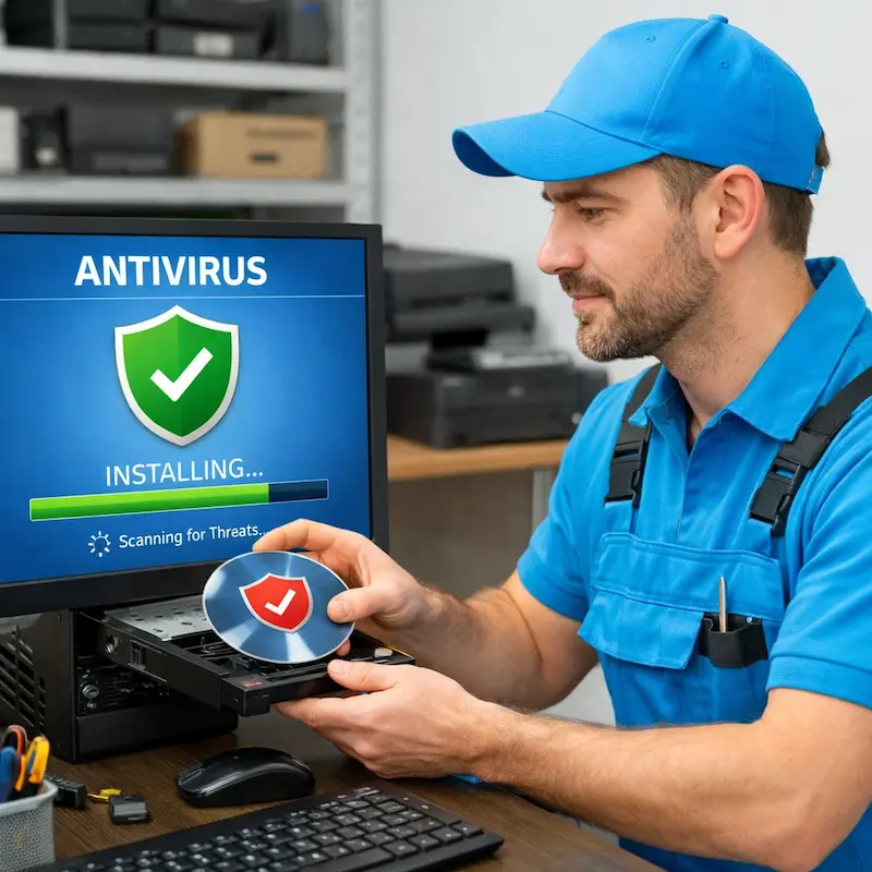 Установка антивируса в Зеленодольске на дому