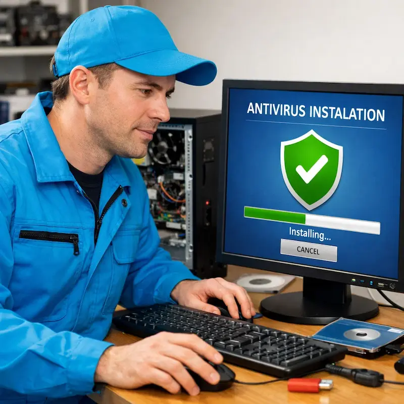 Установка антивируса на ноутбук в Зеленодольске
