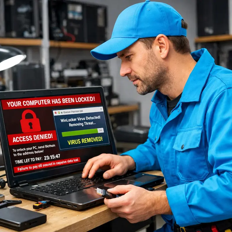 Поможем разблокировать компьютер и ноутбук в Зеленодольске